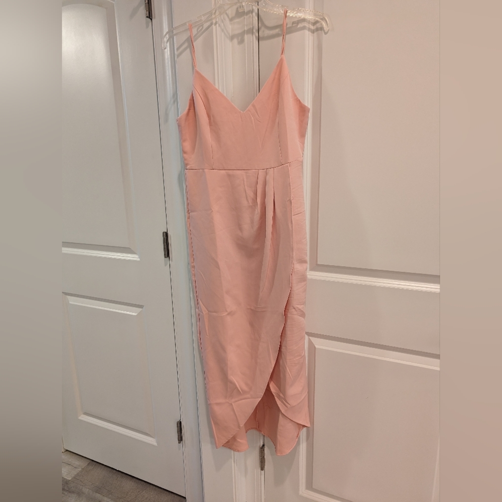 Pink Dress Sexy High Slit size S